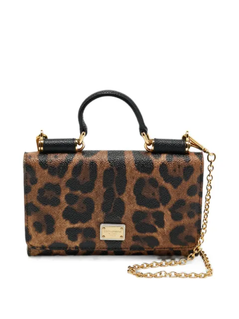 Dolce & Gabbana Pre-Owned Miss Sicily leopard-print tote bag