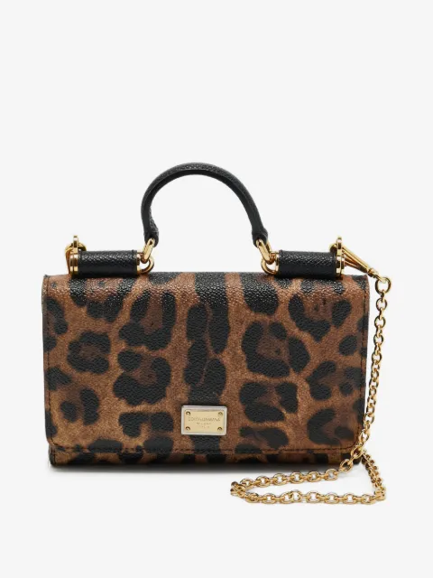 Dolce & Gabbana Pre-Owned Miss Sicily leopard-print tote bag