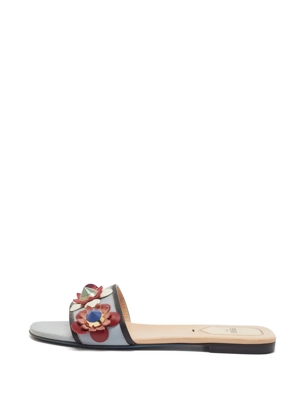 Fendi Pre-Owned Flowerland leather sandals - Blue
