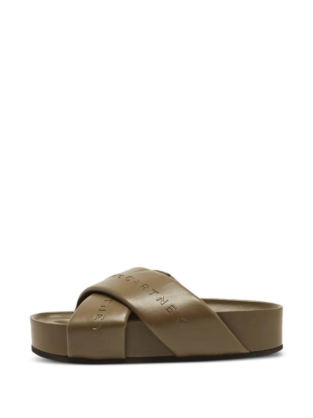 Stella McCartney Pre-Owned logo-debossed platform sandals - Grün