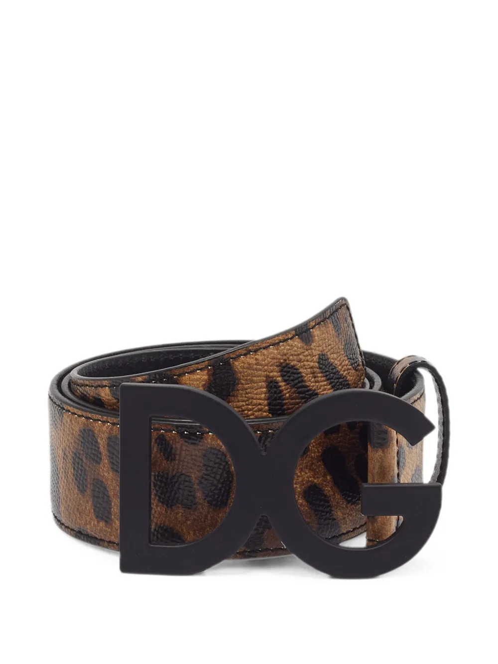Dolce & Gabbana Pre-Owned leopard-print belt - Marrone
