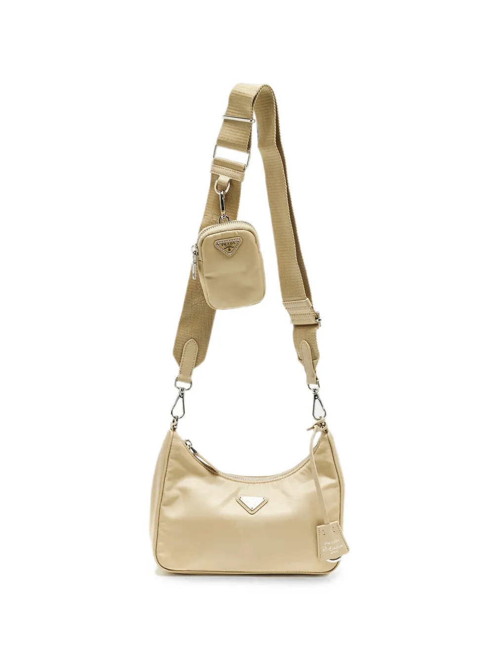 Prada Pre-Owned Borsa a spalla con placca logo 2005 - Toni neutri