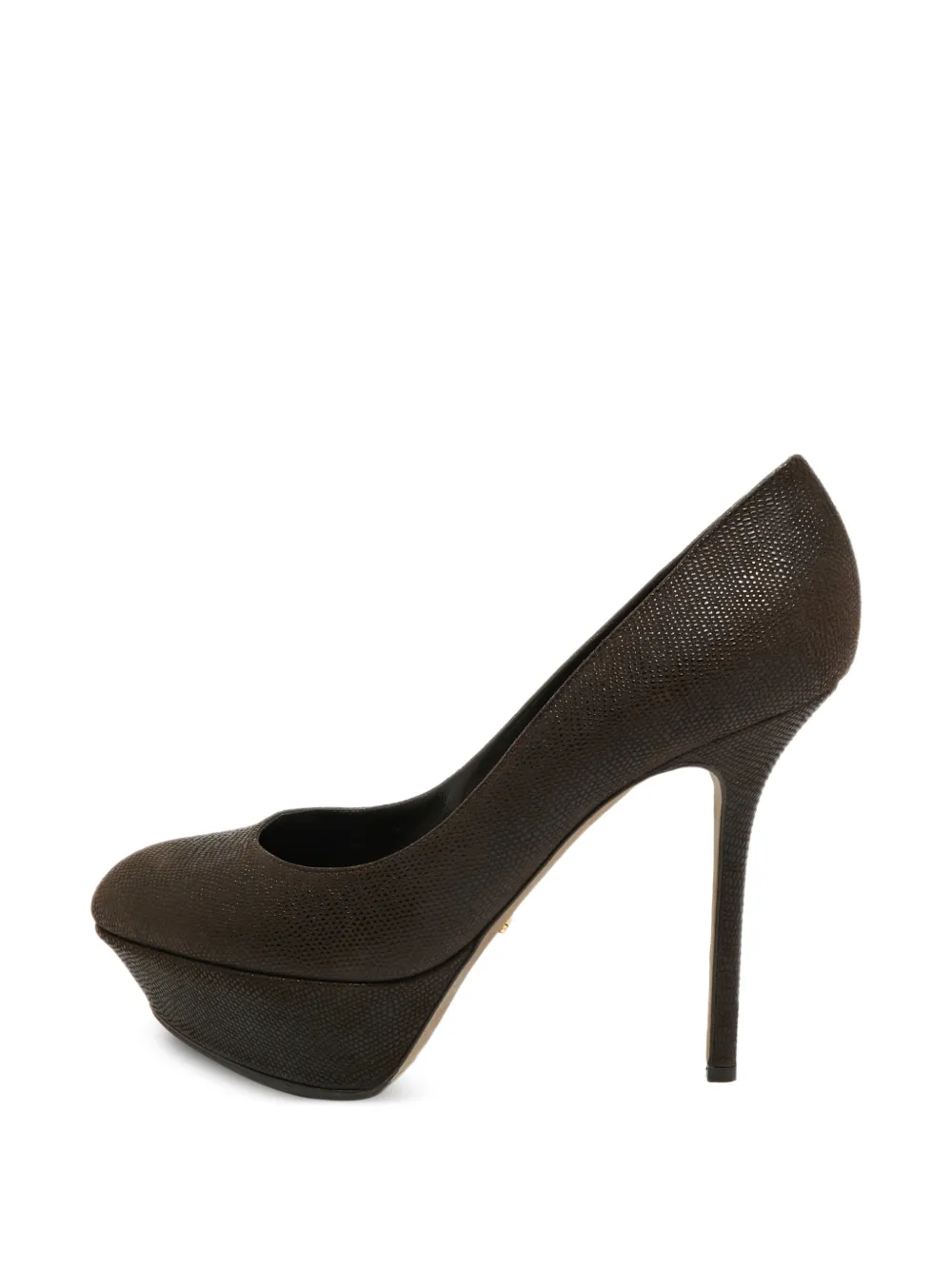 Sergio Rossi leather platform pumps - Brown