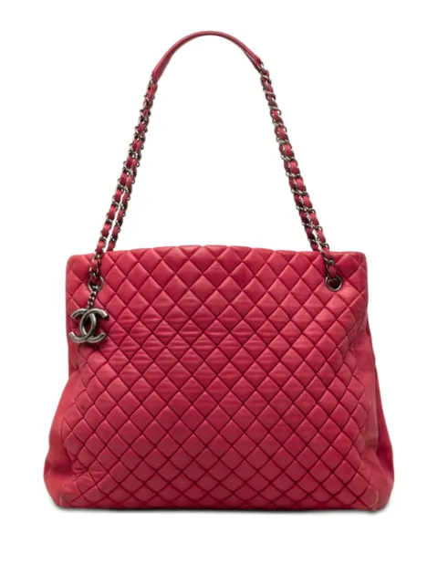 CHANEL Pre-Owned 2012-2013 Large Quilted Iridescent Calfskin New Bubble tote bag