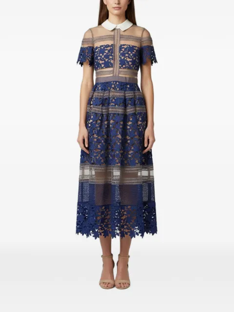 Self-Portrait Liliana guipure lace midi dress