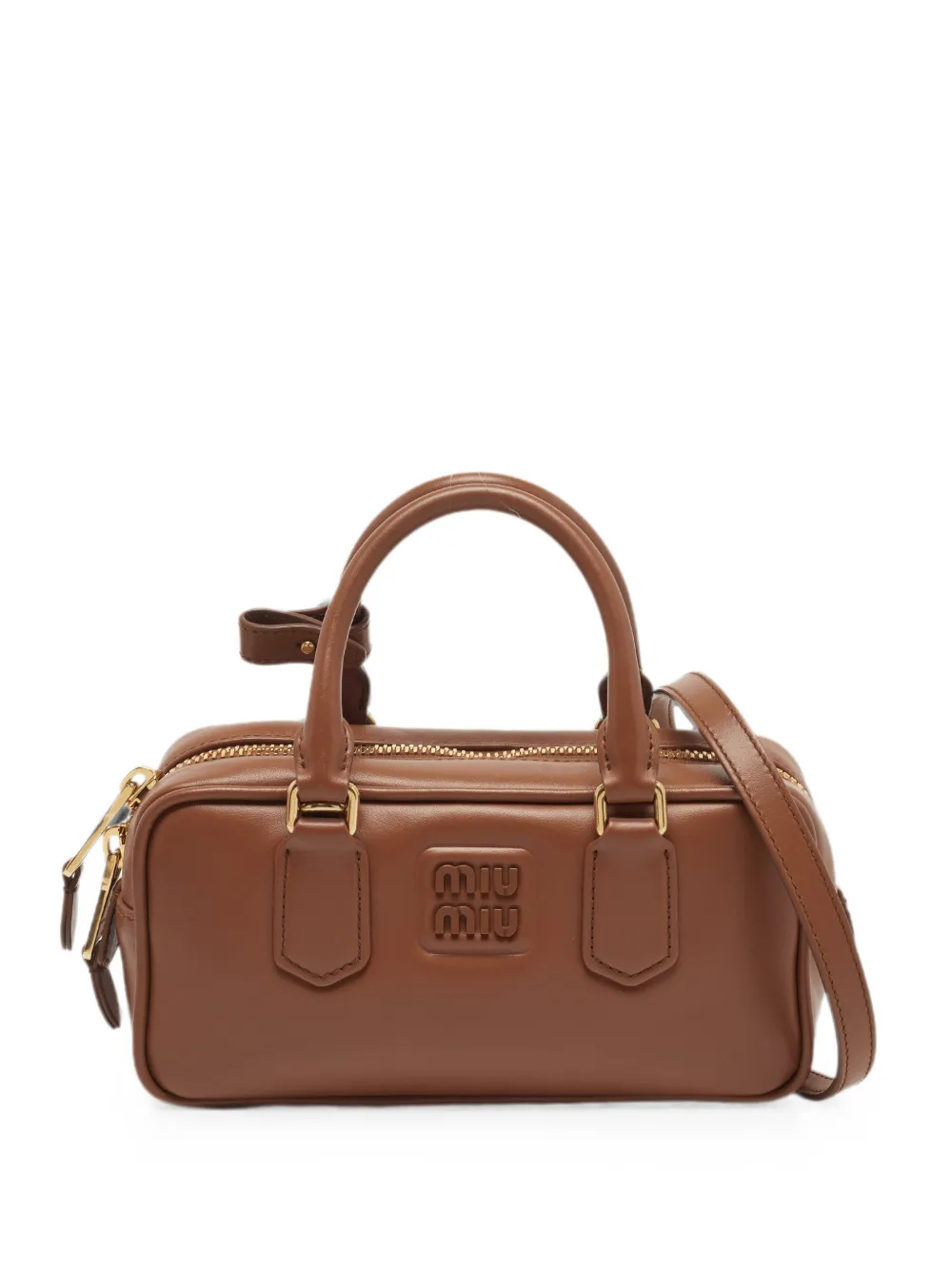 Miu Miu Pre-Owned Arcadie leather satchel bag - Marrone