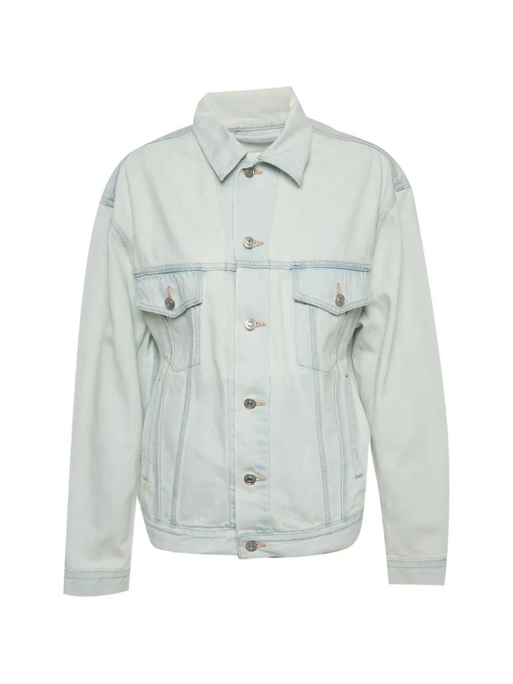 Balenciaga Pre-Owned logo-print denim jacket - Blau