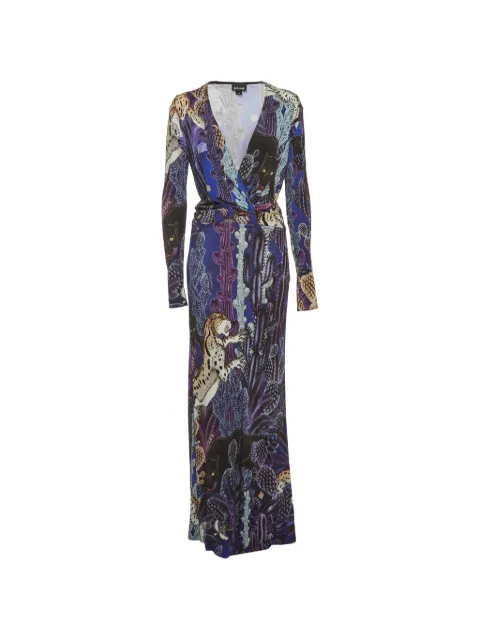 Just Cavalli Vintage printed long-sleeve maxi dress