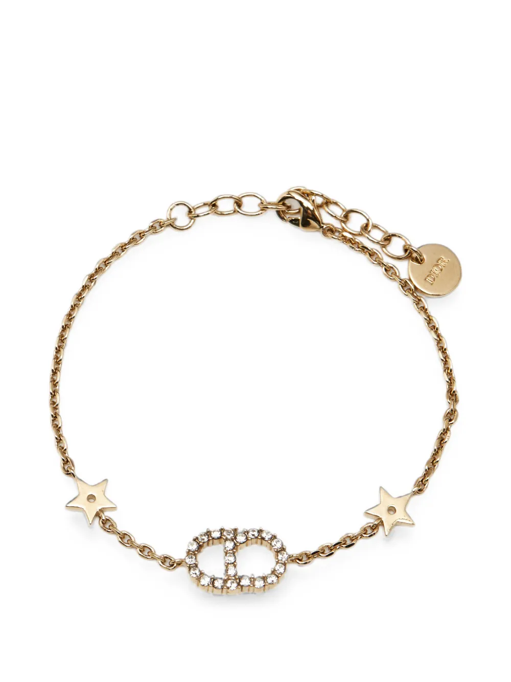 Christian Dior Pre-Owned Clair D Lune crystal bracelet - Gold