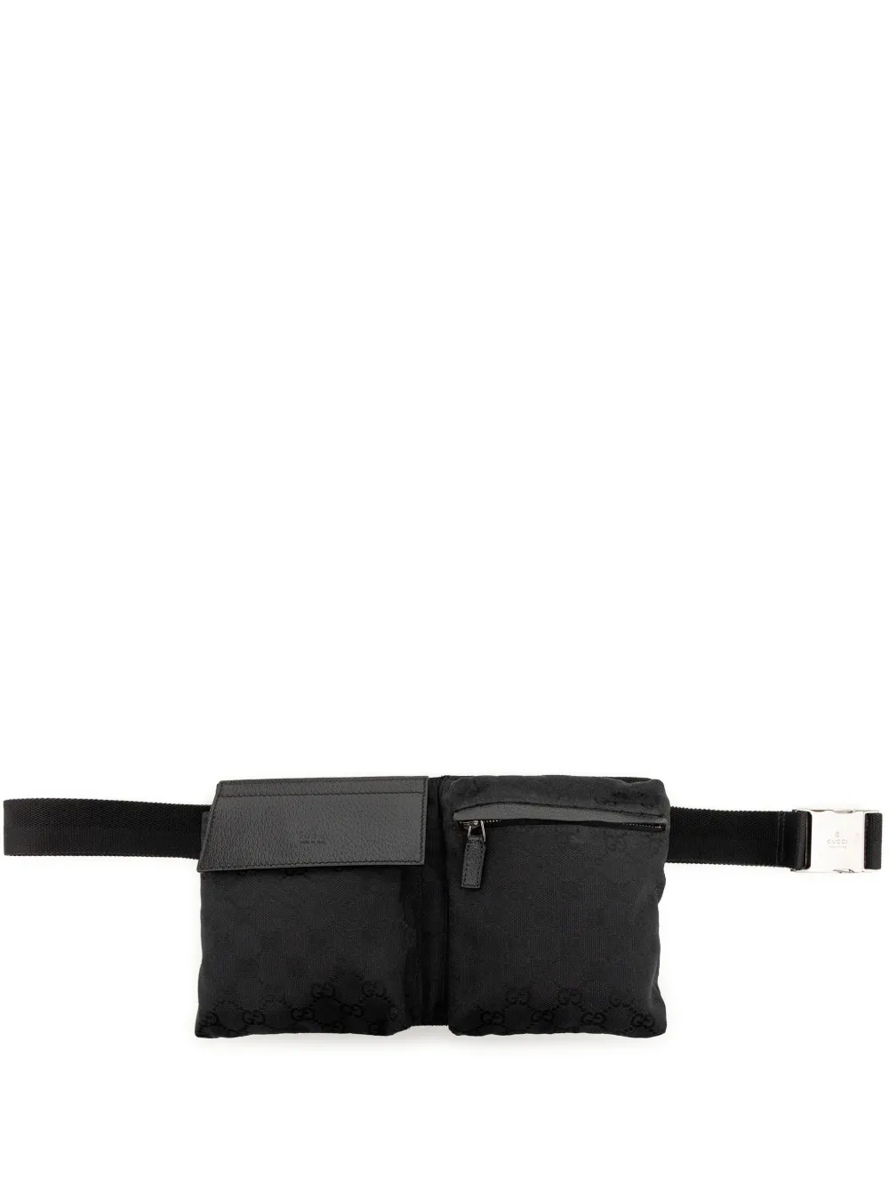 Gucci Pre-Owned 2000-2015 GG Canvas Double Pocket belt bag - Nero