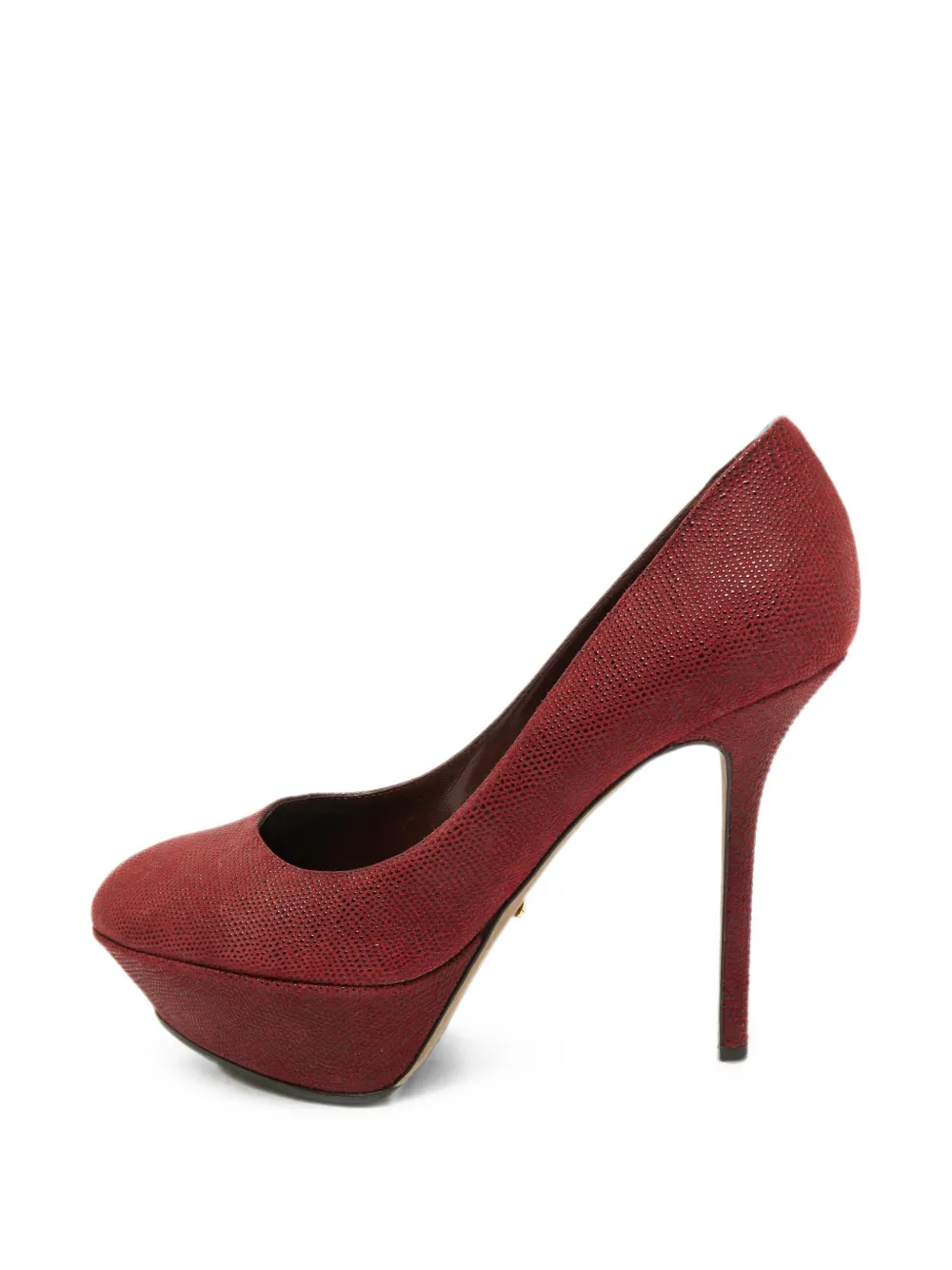 Sergio Rossi Vintage leather platform pumps - Rot