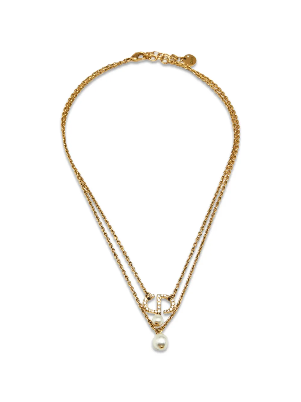 Christian Dior Pre-Owned logo-detail necklace - Gold