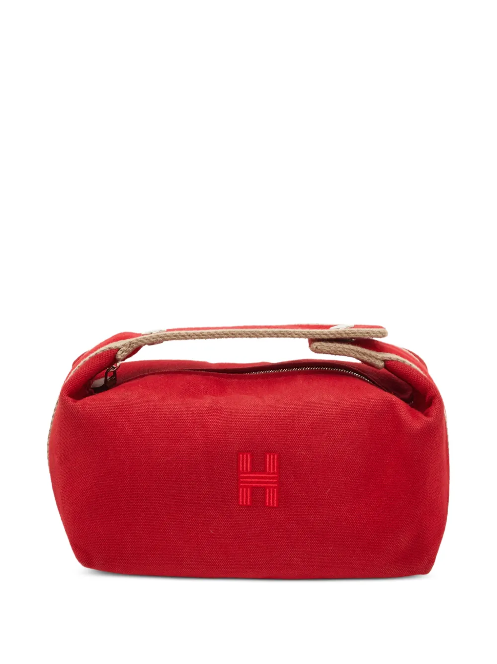 Pre-owned Hermes Small Bride-a-brac Tote Bag In Red