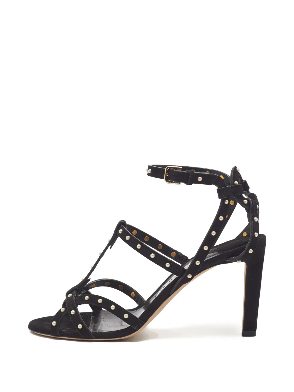 Jimmy Choo Pre-Owned Beverly pearl-embellished sandals - Schwarz
