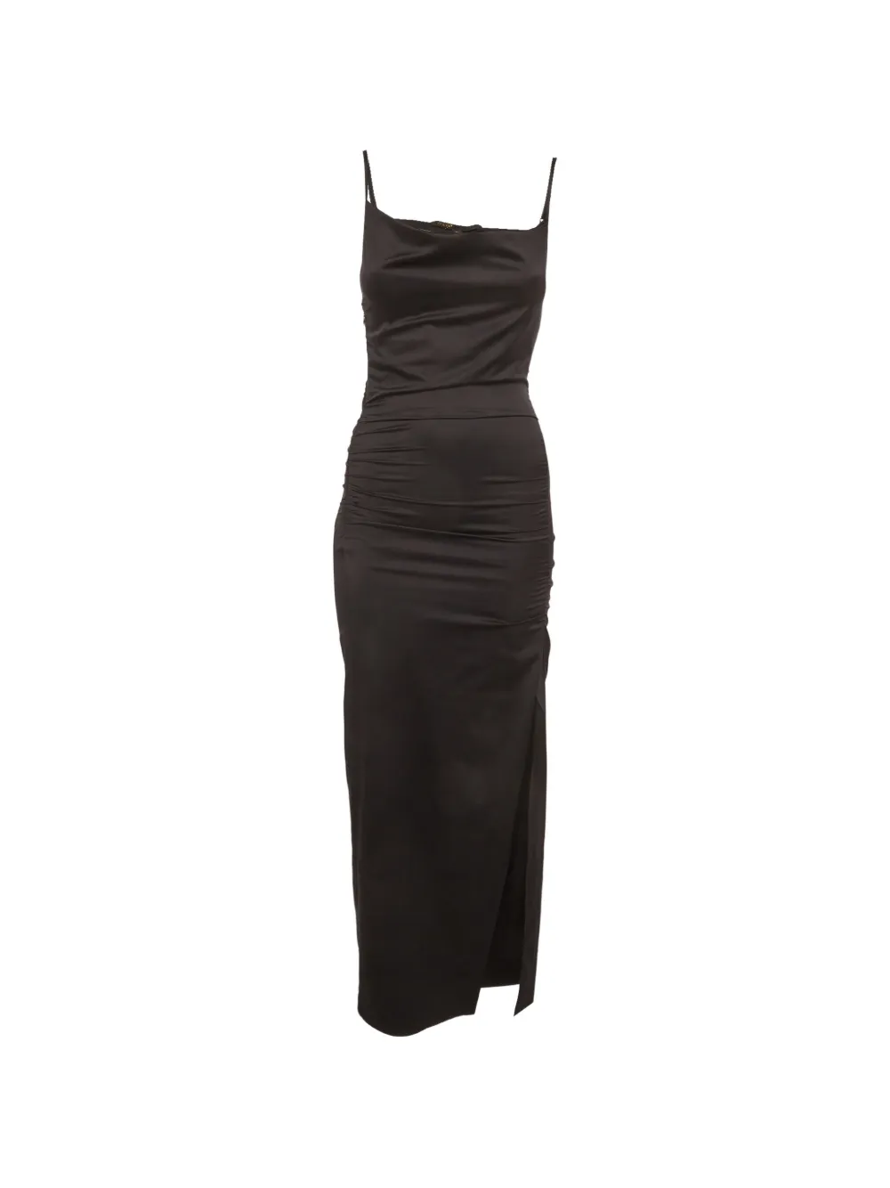 Maje cowl-neck draped midi dress - Nero