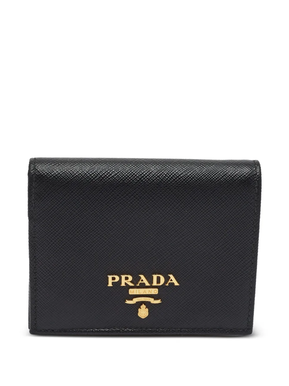 Prada Pre-Owned Saffiano Lux logo-plaque card case - Schwarz