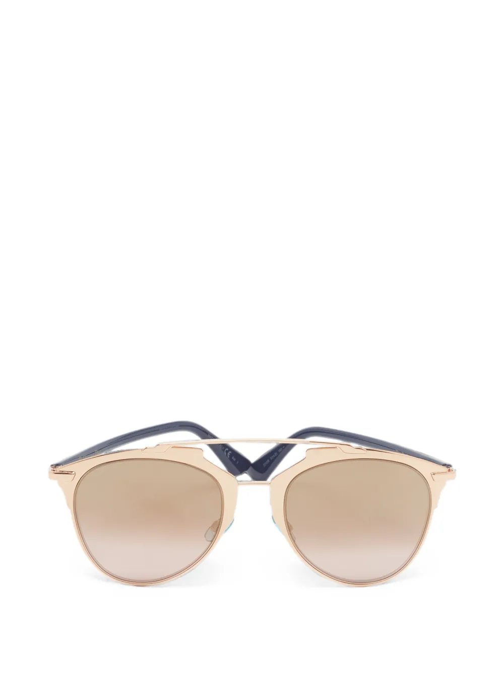 Christian Dior Pre-Owned reflected pilot sunglasses - Gold