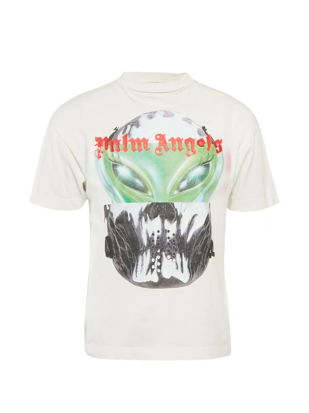 Pre-owned Palm Angels Alien Graphic-print T-shirt In White