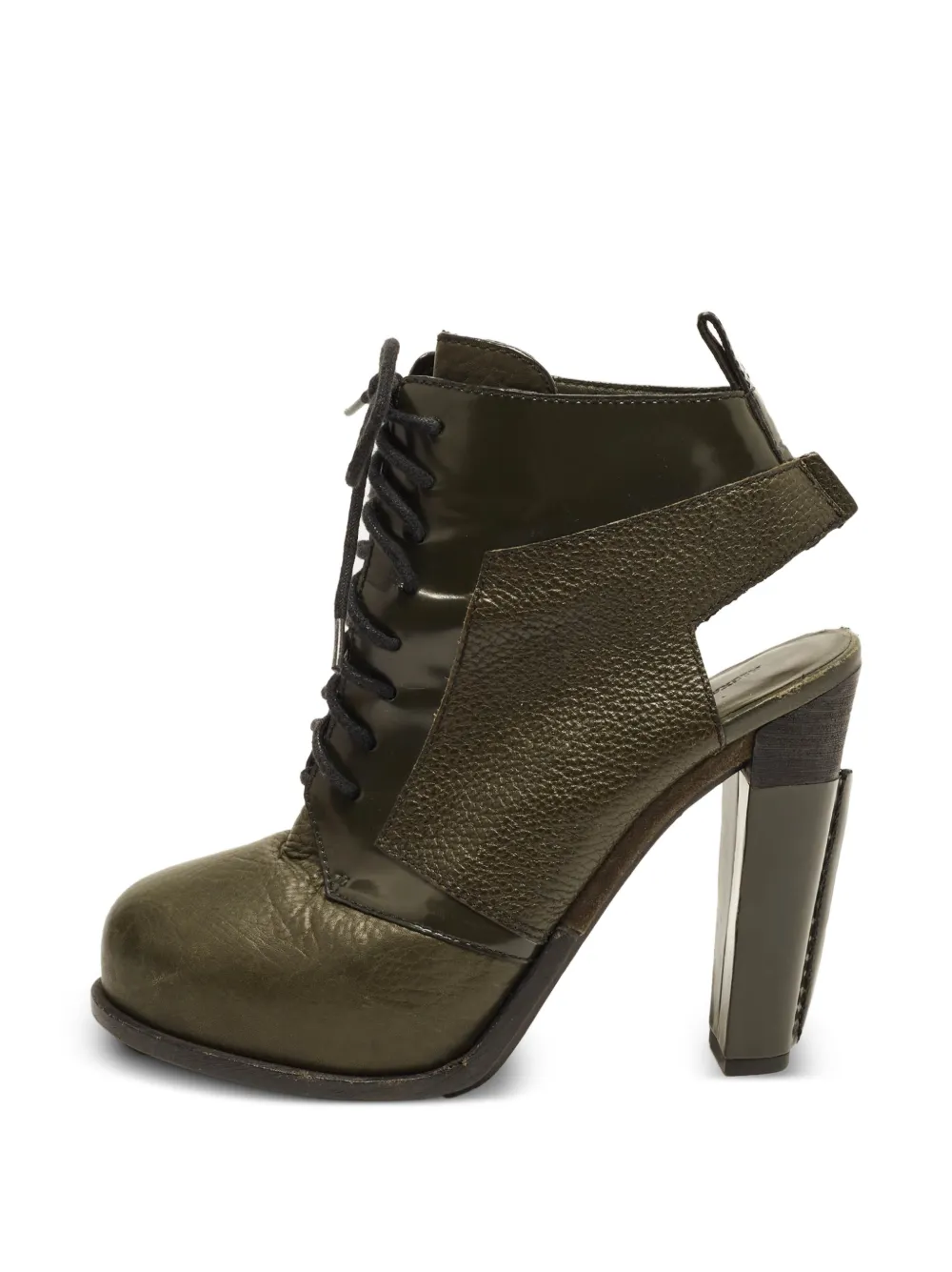 Pre-Owned Alexander Wang lace-up cut-out ankle boots - Grün