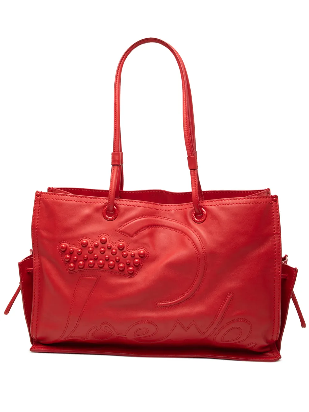 Loewe Pre-Owned 2006 Studded Leather Crown tote bag - Rosso