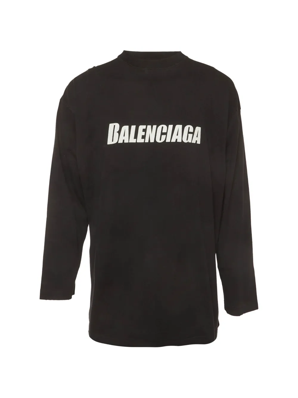 Pre-owned Balenciaga Printed Jersey T-shirt In Black