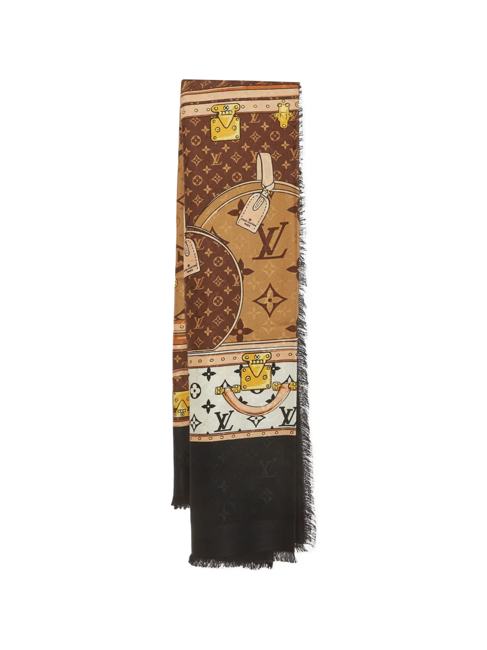 Pre-owned Louis Vuitton Let's Go Scarf In Brown