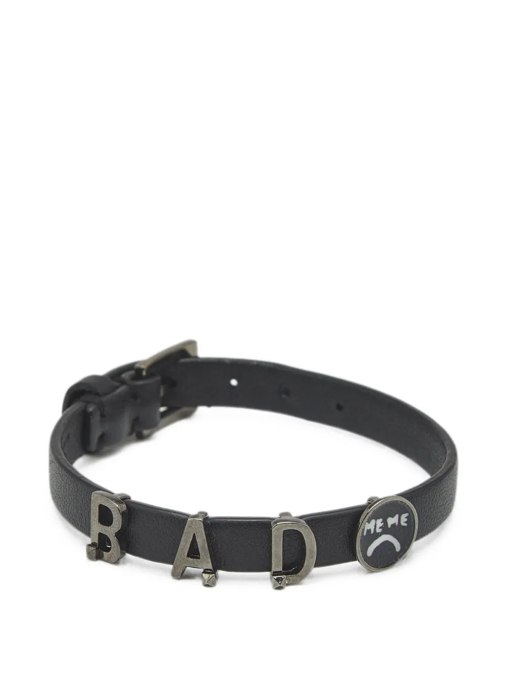 Valentino Garavani Pre-Owned Rockstud Armband mit Buchstaben-Anhänger - Schwarz