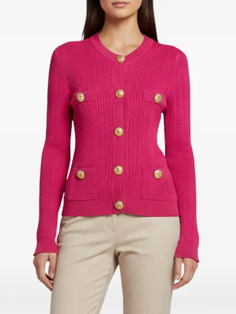 Balmain Pre-Owned button-embellished pointelle cardigan