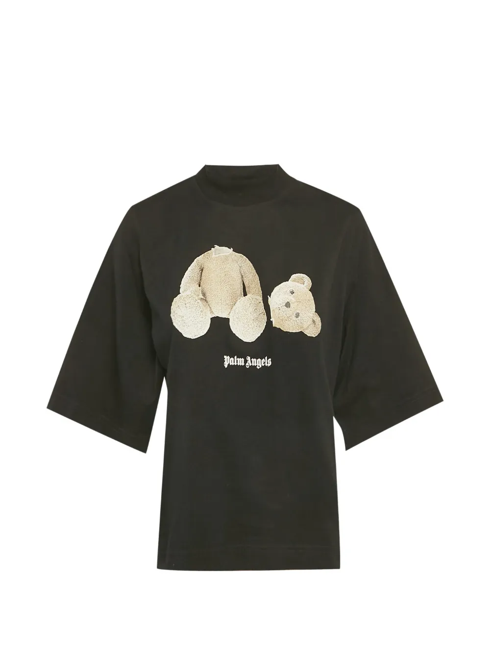 Pre-owned Palm Angels Teddy-print T-shirt In Black