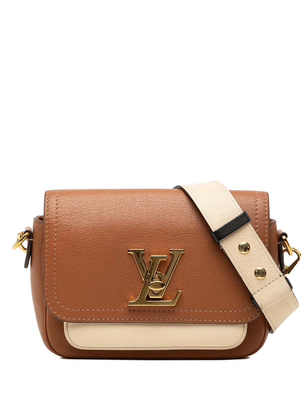 Louis Vuitton Pre-Owned 2010-2026 Grained Calfskin Lockme Tender satchel - Marrone
