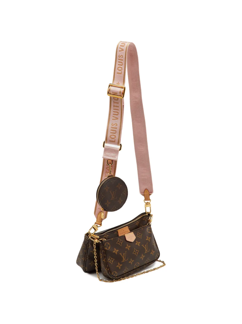 Louis Vuitton 2020 Multi Pochette Accessoires Monogram Canvas Shoulder Bag In Brown