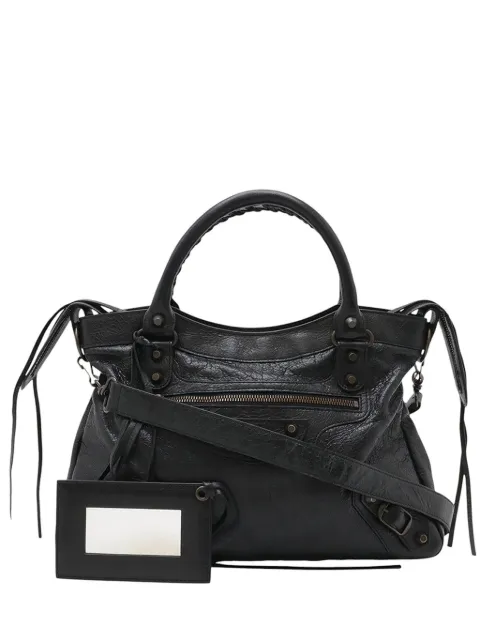 Balenciaga Pre-Owned 2005-2026 Lambskin Motocross Classic Town satchel