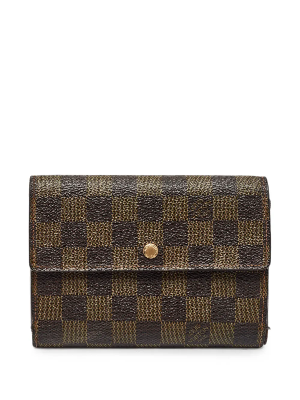 Louis Vuitton Pre-Owned Portafoglio Porte-Trésor Etui Papiers in tela Damier Ébène 2005 - Marrone