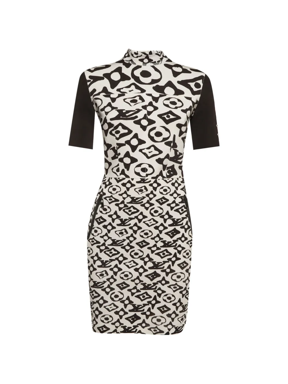Pre-owned Louis Vuitton X Urs Fischer Monogram Mini Dress In White