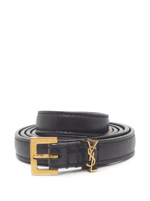 Saint Laurent Pre-Owned 2024 Cassandre slim belt