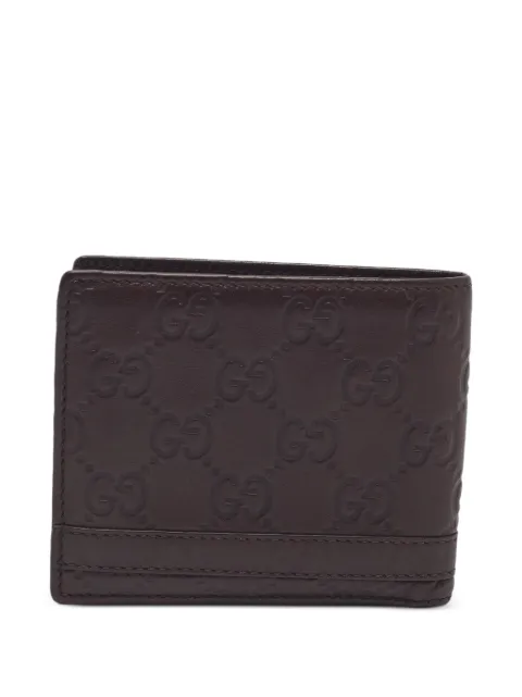 Gucci Pre-Owned Guccissima metal-bar bifold wallet