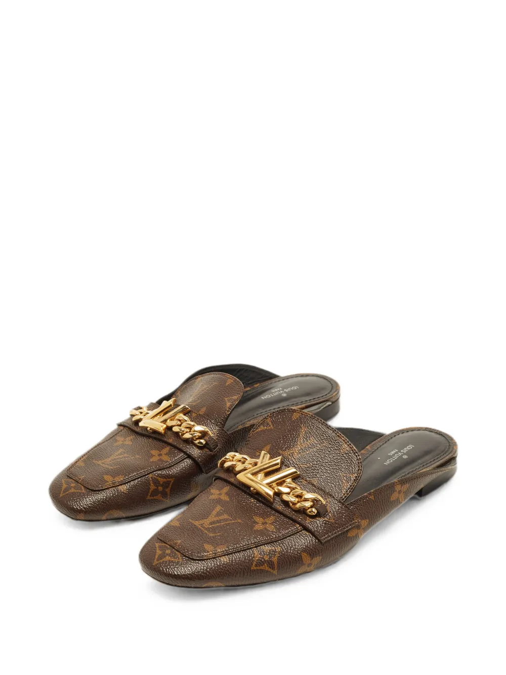 LOUIS VUITTON Pre-owned Upper Case Mules In Brown