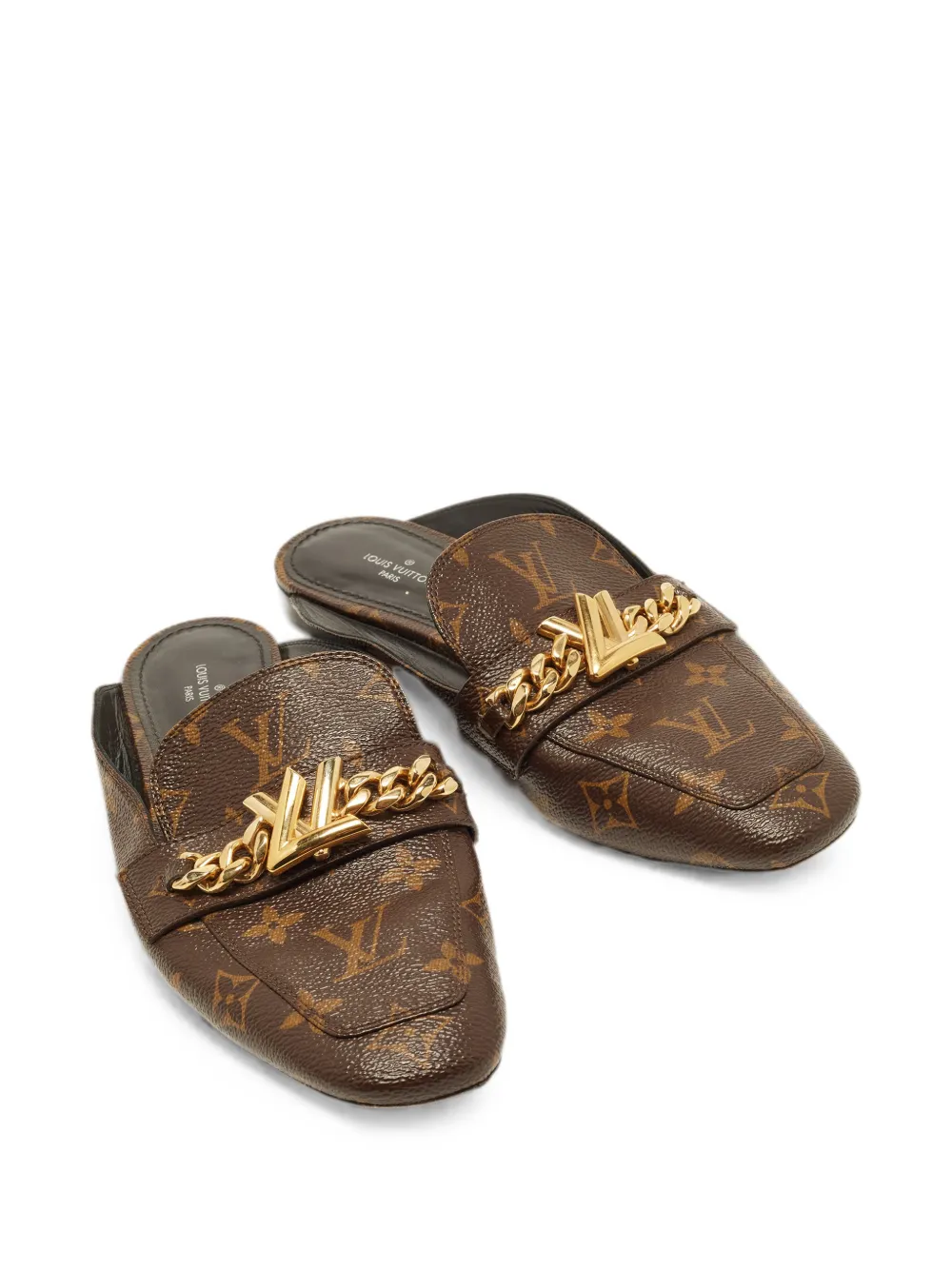LOUIS VUITTON Pre-owned Upper Case Mules In Brown