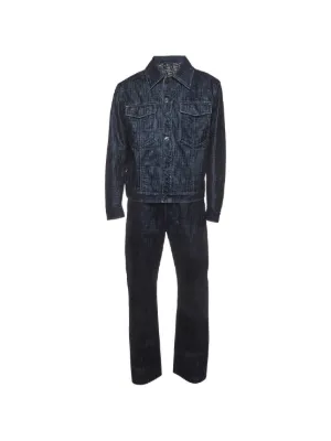 Fendi Pre-Owned FF-motif Denim Jacket And Jeans Set | Blue | FARFETCH