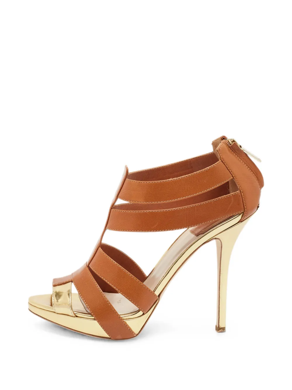Christian Dior Pre-Owned strappy leather sandals - Braun