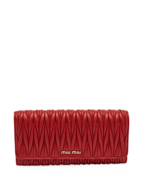 Miu Miu Pre-Owned cartera de piel en matelassé