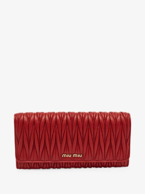 Miu Miu Pre-Owned Matelassé leather wallet