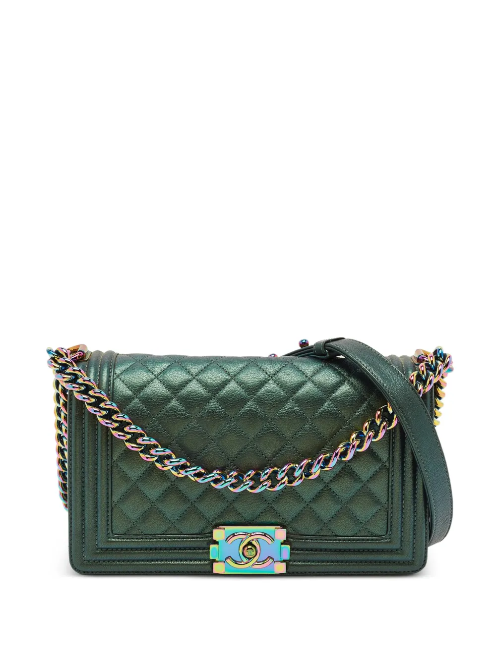 CHANEL Pre-Owned Borsa a spalla Boy media trapuntata 2015-2016 - Verde