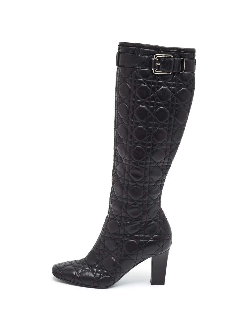 Christian Dior Pre-Owned Gesteppte Cannage Stiefel - Schwarz