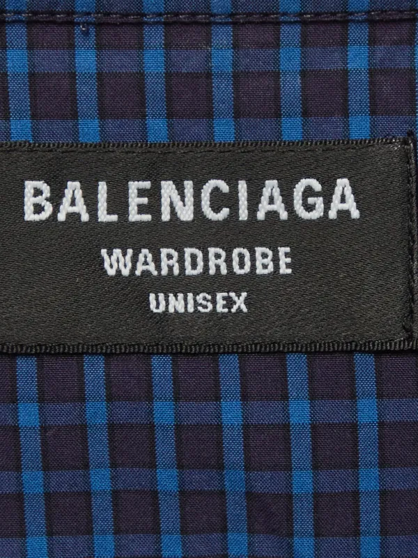 Balenciaga Pre-Owned チェック シャツ | ブルー | FARFETCH JP