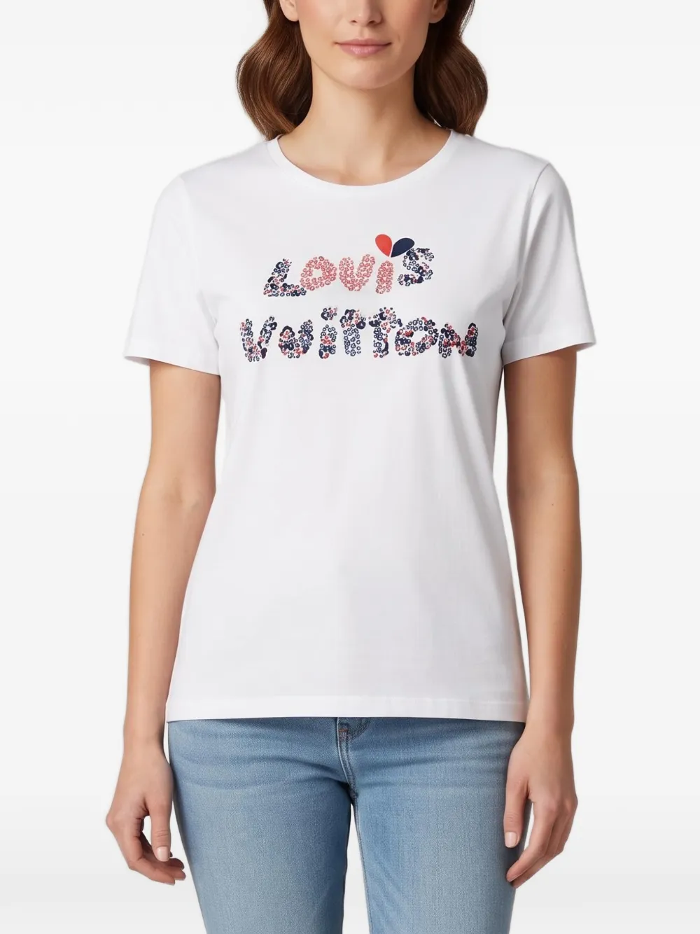 Louis Vuitton Pre-Owned Game On Heart graphic-print T-shirt - White