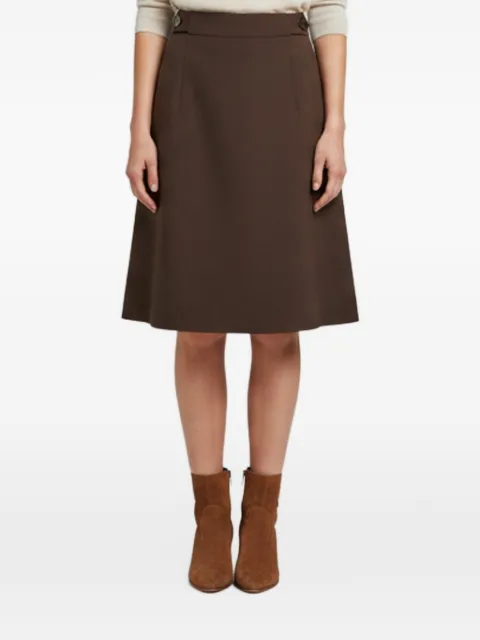 Kenzo Pre-Owned structured pleated midi skirt