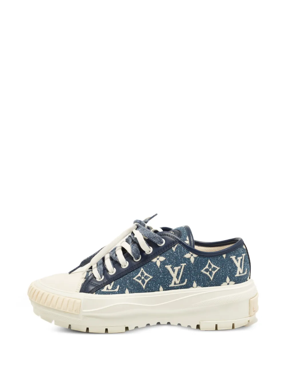 Louis Vuitton Pre-Owned Sneakers denim con monogramma - Blu