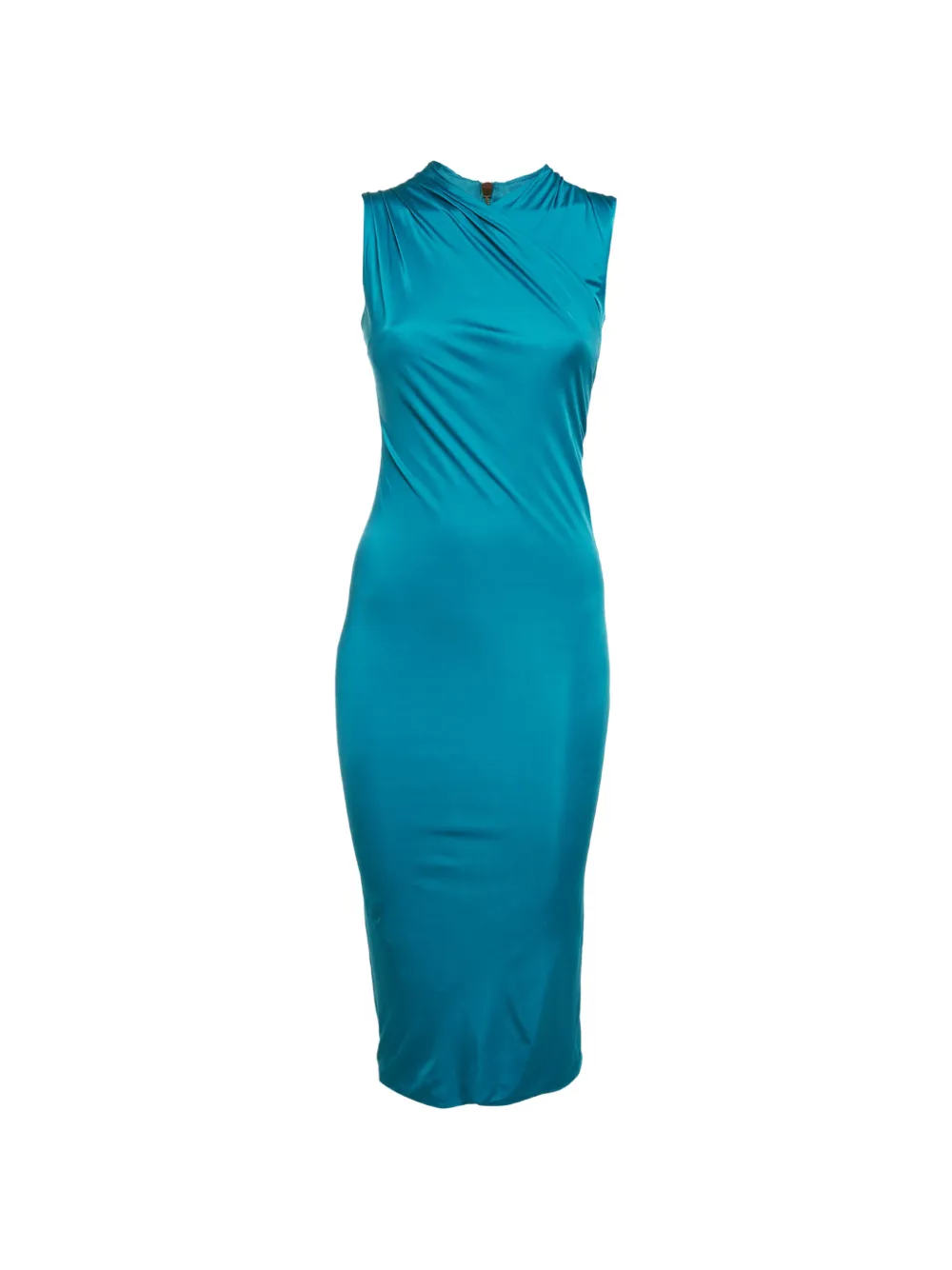 Versace Pre-Owned ruched sleeveless maxi dress - Blu