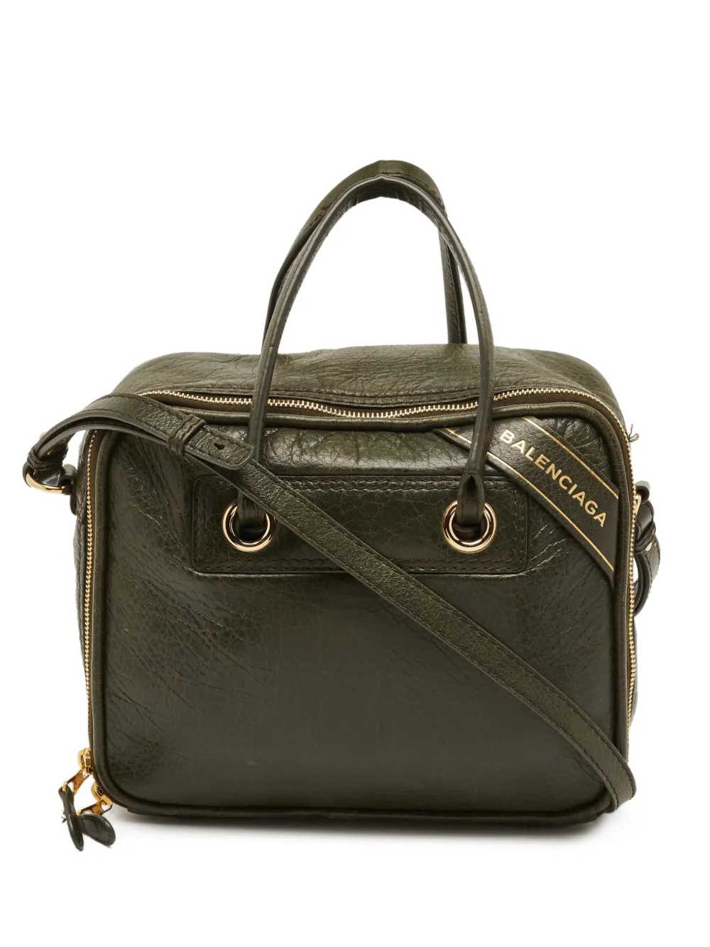 Pre-owned Balenciaga Small Blanket Square Shoulder Bag In Green